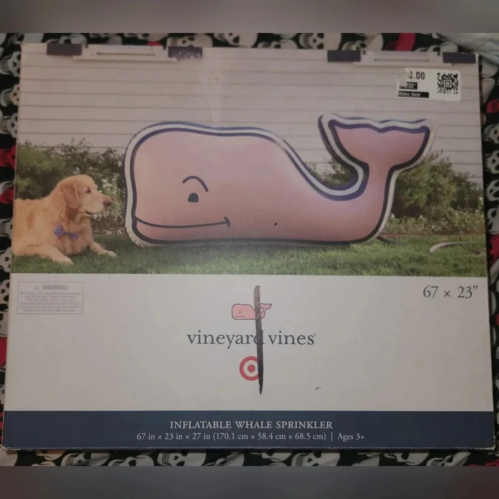 Vineyard Vines Inflatable Whale Sprinkler Pink Blue